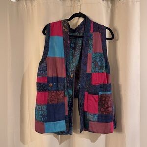 Winter Sun Vintage  Colorful Patchwork Vest